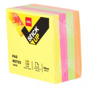 Sticky memo sheets 76X76 mm. 400 f. Deli