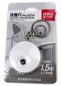 Measuring tape-keyring Deli 1.5 m.