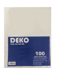 Sheet protector A4 DEKO 35 micron, 100 pcs.