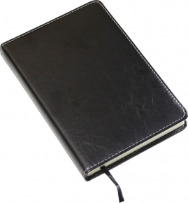 Notebook A5 with leather cover FX2020, black