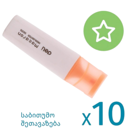 ტექსტ მარკერი Deli Macaron S621S, ნარინჯისფერი X 10 ცალი