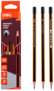 Pencil 2B Deli, 12 pcs.