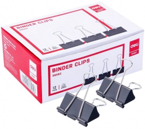 Clip-binder Deli 41 mm, 12 pieces