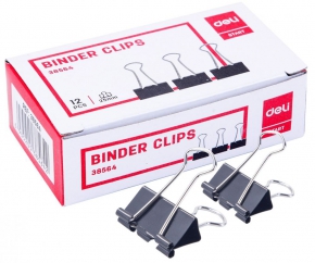 Clip-binder Deli 25 mm. 12 pcs.