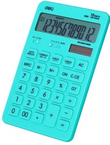 Calculator Deli 12 digits, blue