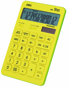 კალკულატორი Deli 12 თანრიგიანი, მწვანე