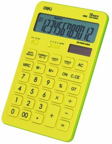 Calculator Deli 12 digits, green