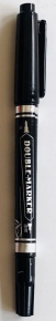 Permanent marker Chenya CY-2002 with double tip, black