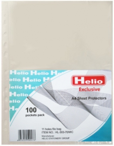 Sheet protector A4 Helio, 70 micron, 100 pcs.