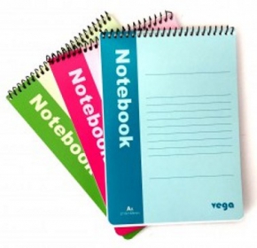 A5 pocket notebook Vega with top spring