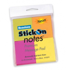 Mini Sticky Memo Sheets 4 Colors Nice People