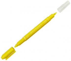 Text marker Deli DELIGHT U011 with double tip, yellow