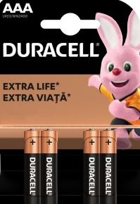 Battery Duracell AAA LR03/MN2400 1.5V/B Alkaline, 4 pcs.