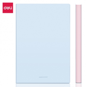 Squared Notebook A5 Deli N140G, soft cover, 96 sheets, blue