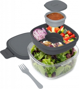 Lunch Box Glass All-in-One Bentgo, Dark Gray