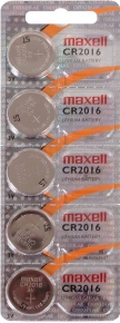 ბატარეა Maxell CR2016 3V, 5 ცალი