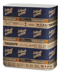 Selpak Professional PREMIUM Z პირსახოცი, 200 ცალი, 23x24 სმ., 2 ფენა