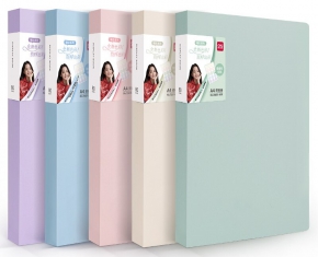 Plastic display book A4 Deli 72675, 80 pockets, colored