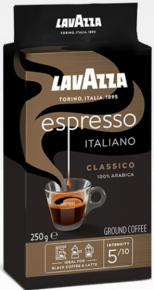 დაფქული ყავა Lavazza Caffe Espresso, 250 გრამი