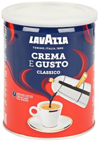 დაფქული ყავა ქილით Lavazza CREMA e GUSTO, 250 გრამი
