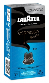 ყავის კაფსულა Lavazza Espresso Maestro DEK Aluminium Caps, 10 ცალი