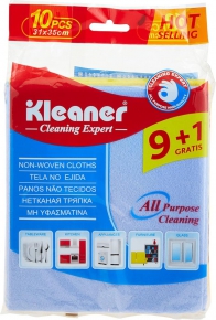 უნივერსალური საწმენდი ტილო Kleaner Cleaning Expert GSG009, 31X35 სმ. 10 ცალი, ფერადი