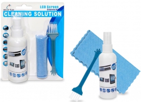 Screen cleaning spray with microfiber and brush KCL-1005, 100 ml.