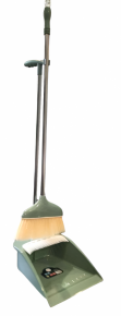 Broom and Dustpan, Plastic, 70cm. Green