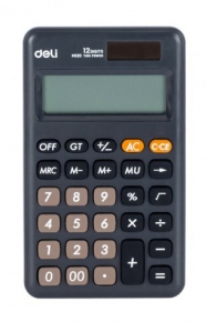 Calculator 12 Digits, Deli M120, Gray