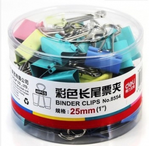 Binder clips Deli, 25 mm., 48 pieces, colored