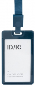 Name Badge with Lanyard Deli PZ32, Vertical, 105X62 mm. Colored