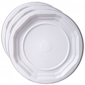 Plastic disposable plate Uplass 21 cm. 100 pieces