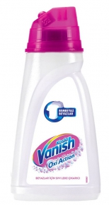 თეთრი ქსოვილიდან ლაქის ამომყვანი სითხე Vanish Oxi Action, 1ლ.