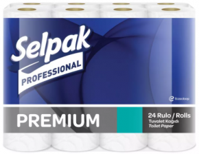 ტუალეტის ქაღალდი Selpak Professional, 3 ფენა, 24 რულონი