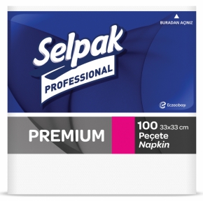 ხელსახოცი Selpak Professional, 33x33 სმ., 2 ფენა, 100 ცალი