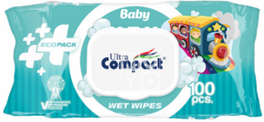 Wet napkin Ultra Compact, children's, 100 pieces