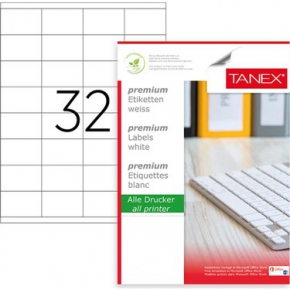 Label 32 pieces TANEX, 52.5x35 mm. 100 f. 3200 pcs.