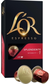 კაფსულა ნესპრესოს მანქანებისთვის LOR Espresso Splendente, 10 ც.