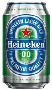 ლუდი Heineken, ქილაში, უალკოჰოლო, 330მლ. 6 ცალი