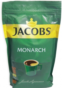 ხსნადი ყავა Jacobs Monarch, 190 გრამი, ეკონომიურ შეფუთვაში