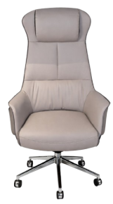 საოფისე სავარძელი ტყავის ზედაპირით