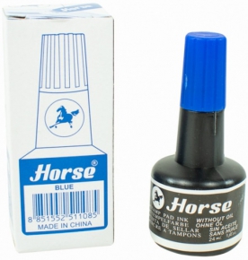 Stamp pad ink Horse, 30 ml. blue