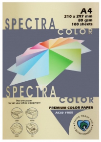 ფერადი ქაღალდი Spectra Color A4 100ფ., კრემისფერი