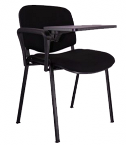 Office chair with fabric top and board, black