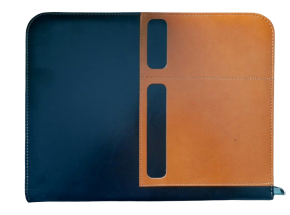Leather document case with zipper, 330X250mm.