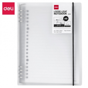 Notebook A5 Deli N036, spiral binding, plastic cover