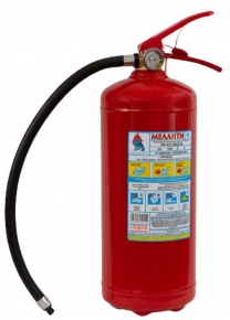 Powder fire extinguisher Melanti ABCE, 4 kg. with wall bracket