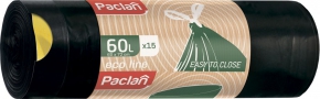 Garbage bag with fastening Paclan eco line 60l. 15 pieces