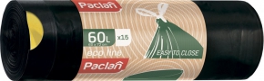 ნაგვის პარკი მოსაკრავით Paclan eco line 60ლ. 15 ცალი