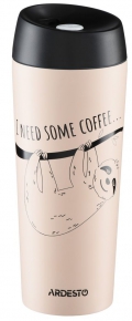 Thermal cup ARDESTO coffee time Bradypus AR2645DBE, 450 ml.